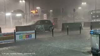 Supercell Storm Hits Paphos Airport [upl. by Tnelc725]