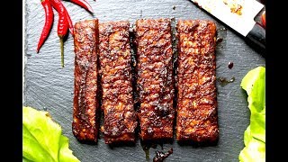 Tempeh Vegan Ribs I The Buddhist Chef [upl. by Netsruk686]