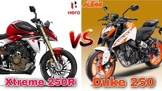 Hero Xtreme 250R VS KTM Duke 250  Hero VS KTM  Which One Is Best   A2R motoride [upl. by Ahon229]