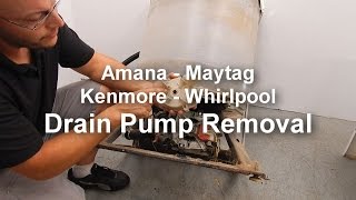 Maytag  Amana Washer Not Draining or Spinning  Removing the Drain Pump [upl. by Wiebmer]