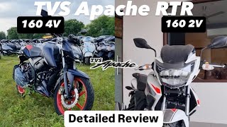 New 2024 TVS Apache RTR 160 4V vs RTR 160 2V Specifications Review [upl. by Oulman586]