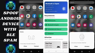 Spoof Android devices with Bluetooth LE Spam messages using Android Phone [upl. by Odlonyer]
