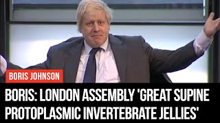 Boris Johnson Calls London Assembly Great Supine Protoplasmic Invertebrate Jellies  LBC [upl. by Bruce678]