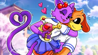 Catnap  DogdayI love you School Girl Catnap Uses Love Potion on Dogday  Poppy Playtime Animation [upl. by Wylma]