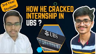 How He got Internship at UBS   Full interview Process Preparation Strategy  Adityas Podcast [upl. by Opiak]