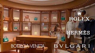 HERMES bags collection fall 2024 BOTTEGA VENETA ROLEX watches Luxury shopping in Switzerland [upl. by Nybor51]