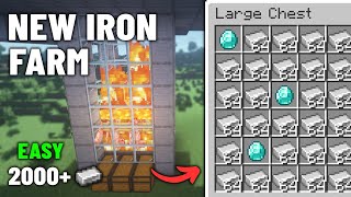 NEW Minecraft Bedrock 121 IRON FARM TUTORIAL  Easy and Efficient [upl. by Anaicul]