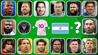 Full 41 Guess The SongClubflag and JERSEY NUMBER of football player Fat version Messi [upl. by Ettie]