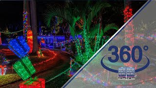 360° Panorama Of Somers Gardens Christmas Lights December 2021 [upl. by Aronael]