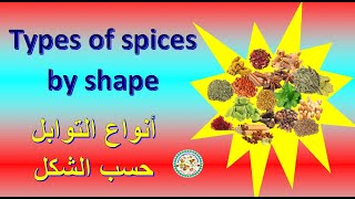 Types of spices  ☘️🍃🌿  أنواع التوابل [upl. by Ayim]