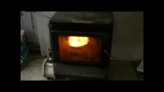 Wood heater to a waste oil heater [upl. by Childs539]