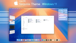 macOS Sequoia Theme For Windows 11 with sound [upl. by Anidnamra]