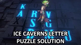 Shadows Awakening  Ice Caverns Letter Puzzle Solution [upl. by Tanner]