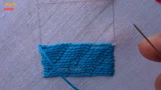 Basic Hand Embroidery Part  40  Bokhara Couching stitch [upl. by Hadrian]