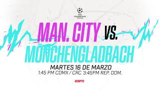 Manchester City vs Borussia Mönchengladbach [upl. by Attenev]