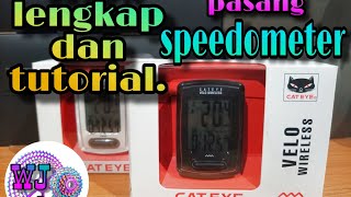 Speedometer cateye velo wirelees fungsi amp tutorial sprocket [upl. by Adev]