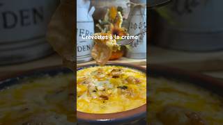 Crevettes à la crème 🤩food trendingshorts recipe cooking easyrecipe foodie fish explore [upl. by Bashuk758]