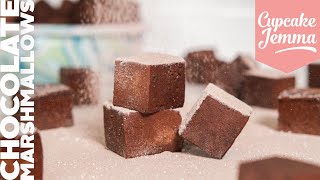 Easy Chocolate Marshmallows  Full Recipe  Cupcake Jemma [upl. by Ylla746]