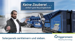 Recycling von Solarpanels  Keine Zauberei einfach gute Recyclingtechnik [upl. by Wallack]