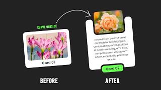 Animated Card UI Design with Hover Effect  Html CSS Curve Outside [upl. by Ijnek]