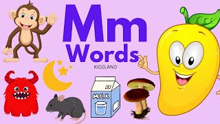 Word Start With Letter Mm M Letter Words Letter M soundPhonics ABC Alphabet nurseryrhymes abcd [upl. by Mharg]