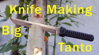 Lucasberg Knife Making Big Tanto [upl. by Klusek5]