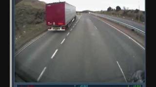 LORRY CRASH A90 ABERDEEN LIVE ON BOARD TRUCK CAM [upl. by Wanids656]