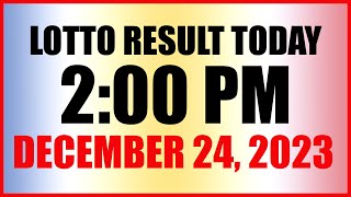 Lotto Result Today 2pm December 24 2023 Swertres Ez2 Pcso [upl. by Eillo]