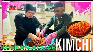 Making Kimchi with Sass maa 👨‍🍳  KOREAN PUNJABAN [upl. by Akinot]