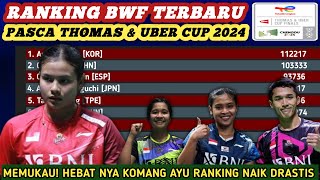 HEBAT Komang Ayu Naik Drastis  Update Ranking BWF Terbaru Pasca Badminton Thomas amp Uber Cup 2024 [upl. by Lyrac242]