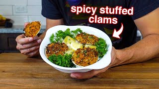 super delicious spicy ITALIAN STUFFED CLAMS [upl. by Naimaj]