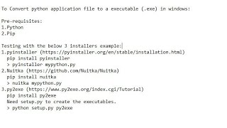 Convert any python file to exe using pyinstaller  nuitka py2exe installers [upl. by Valli735]