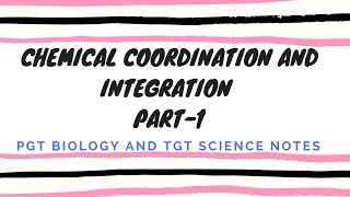 chemical coordination and integration  handwritten notes  biology  part1 [upl. by Oak]