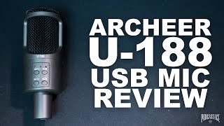 Archeer USB Studio Condenser Mic Review  Test [upl. by Lorita]