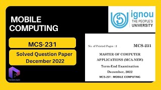 Mcs231 Solved Question Paper December 2022 Exam  DalalTechnologies  WaveArt [upl. by Anilecram127]