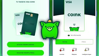 Tarjeta debito VISA virtual y fisica ¡GRATIS  Coink [upl. by Llednek]