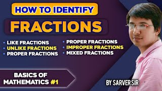 Types of Fractions Cass 4  How to Identify Different Types of Fractions  Class 456 [upl. by Dorraj]