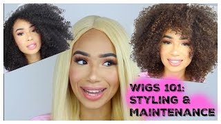 WIGS 101 Styling and Maintenance  Tips and Tricks [upl. by Tailor]