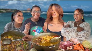 Haciendo un sancocho en la playa caleta 🥘👩🏽‍🍳🏝️ [upl. by Yriek918]