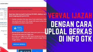 Cara Verval Ijazah Dengan Upload Berkas di Info GTK [upl. by Enialehs]