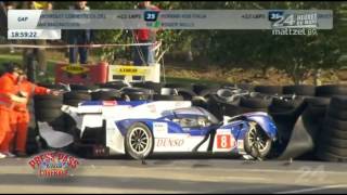 Huge Crash at Le Mans 24 Hour Race [upl. by Elauqsap427]