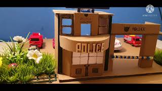 How to make a Police Station from cardboard [upl. by Aiva]