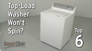 TopLoad Washer Won’t Spin — Washing Machine Troubleshooting [upl. by Kawasaki]