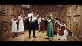 Double Violin Concerto in D minor BWV 1043 3rd mvt  JS Bach  de la Motte Family Strings [upl. by Egas]