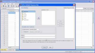 25 Multiple Response Define Variable Set PASW SPSS Statistics v17 video [upl. by Odnanref]