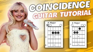 Coincidence Sabrina Carpenter Guitar Tutorial [upl. by Eillod648]