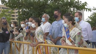 Valencia celebra la primera mascletà de las Fallas 2021 casi sin público [upl. by Fisoi881]