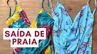 SAÍDA DE PRAIA  VESTIDO SIMPLES  Muito fácil de fazer  Passo a Passo [upl. by Lerret]