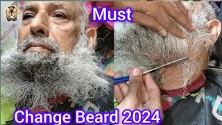 Beard styles💞For MenHow To USA🇱🇷 old Man Beard Cut styles Change 2024 in alihairdresser [upl. by Nikolas]