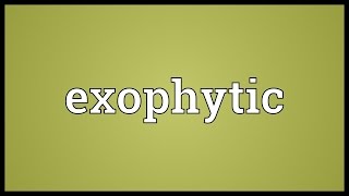 Exophytic Meaning [upl. by Adhern563]